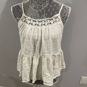 Never Worn Before!! Eyelet embroidered tank top